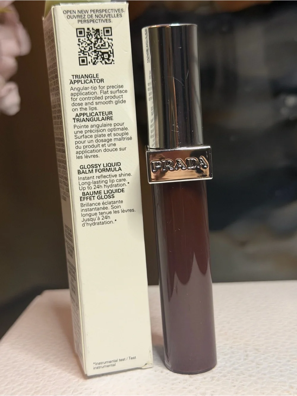 Prada Reflection Lip Gloss in Deep Plum